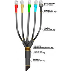 Муфта кабельная концевая 1ПКВ(Н)ТпНнг-LS-5х(16-25) с наконечниками болтовыми Муфта кабельная концевая 1ПКВ(Н)ТпНнг-LS-5х(16-25) с наконечниками болтовыми