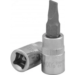 Насадка торцевая 1/4''DR с вставкой-битой шлицевой, SL5.5, 37 мм Насадка торцевая 1/4''DR с вставкой-битой шлицевой, SL5.5, 37 мм