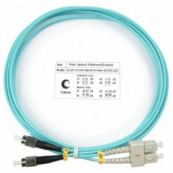 Шнур оптический duplex 2м SC-FC 50/125 mm OM3 LSZH FOP-50-SC-FC-2m