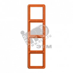 Рамка 4 поста универсальная ударопрочная оранжевая Рамка 4 поста универсальная ударопрочная оранжевая