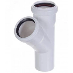 Тройник для малошумной канализации 50x50 мм 45 град.