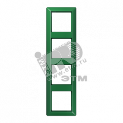 Рамка 4-я для горизонтальной/вертикальной установки  Серия- AS550  Материал- термопласт  Цвет- зеленый