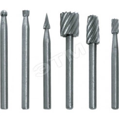 Шарошки-мини стальные по металлу, 6 шт Шарошки-мини стальные по металлу, 6 шт