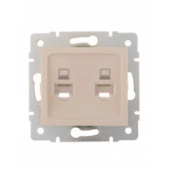 KARINA Розетка компьютерная двойная крем (10шт/120шт)