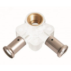 Водорозетка пресс 20х1/2'ВРх20, угловая 40мм, ПВДФ белая