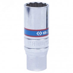 Головка свечная двенадцатигранная 3/8', 18 мм, пружинный фиксатор Головка свечная двенадцатигранная 3/8', 18 мм, пружинный фиксатор