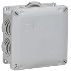 Коробка распаячная ОП 110х110х50 IP65 КМ 6 гермовводов RAL7035 IEK UKO10-110-110-050-K41-65