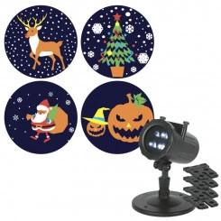 Проектор LED Праздник IP44 220В 4 карты с динамичными проекциями в компл. ПДУ Эра ENIOP-10 Проектор LED Праздник IP44 220В 4 карты с динамичными проекциями в компл. ПДУ Эра ENIOP-10