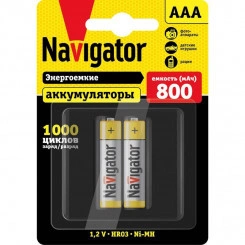 Аккумулятор 94 461 NHR-800-HR03-BP2 (блист.2шт) Navigator 94461 Аккумулятор 94 461 NHR-800-HR03-BP2 (блист.2шт) Navigator 94461