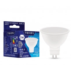 Лампа светодиодная 5Вт Soffit 6500К GU5.3 176-264В TOKOV ELECTRIC TKE-MR16-GU5.3-5-6.5K