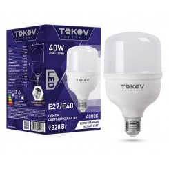 Лампа светодиодная 40Вт HP 4000К Е40/Е27 176-264В TOKOV ELECTRIC TKE-HP-E40/E27-40-4K Лампа светодиодная 40Вт HP 4000К Е40/Е27 176-264В TOKOV ELECTRIC TKE-HP-E40/E27-40-4K