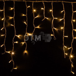 Гирлянда уличная Айсикл (бахрома) светодиодный, 5,6 х 0,9 м, белый провод КАУЧУК, 230 В, диоды ТЕПЛЫЙ БЕЛЫЙ, 240 LED NEON-NIGHT (255-286)