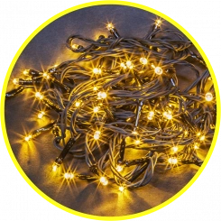 Гирлянда новогодняя светодиодная NGF-S01-200WW-5-11.5m-230-C8-G-IP20 (61819 NGF-S01)