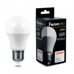 Лампа светодиодная LED 20вт Е27 белый Feron.PRO (LB-1020)