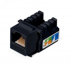 Вставка Keystone Jack RJ-45, категория 5e, заделка тип 110, черная (KJ-RJ45-Cat.5e-90-BK)