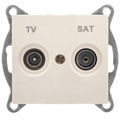GUSI Bravo механизм розетки TV+ SAT, оконечной, скрытая  установка. Цвет бежевый. (С10TS1-003)