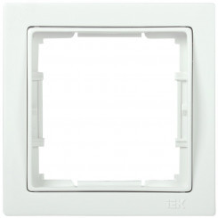 РУ-1-ББ Рамка одноместная квадратная BOLERO Q1 белый IEK (EMB12-K01-Q1)