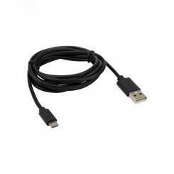 Кабель USB-micro USB, PVC, black, 1,8m (etm18-1164-2)
