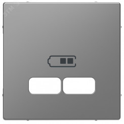 Накладка центральная MERTEN D-Life для USB механизма 2.1А нержавеющая сталь (MTN4367-6036)