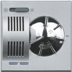 Axolute Термостат комнатный электронный встроенный переключатель режимов «лето/зима» 2А 250В~ 230В~ алюминий (HC4442)