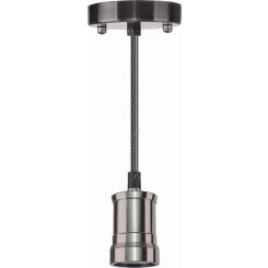 Светильник с проводом 1.5м Е27 декор черный хром (61520 NIL-SF01)