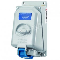 Розетка настенная блокировка DUO 16А 2Р IP67 (10801) Розетка настенная блокировка DUO 16А 2Р IP67 (10801)