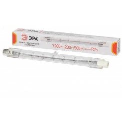 Лампа галогенная J118-500W-R7s-230V (галоген J118 500Вт нейтр R7s) (10/500/18000) (Б0048495)