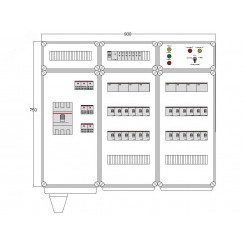 Щит управления электрообогревом DEVIbox HS 24x3400 D330 (в комплекте с терморегулятором и датчиком температуры) (DBS144)