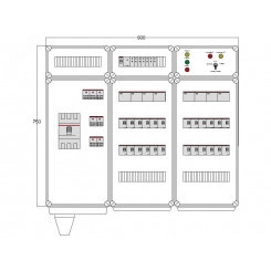 Щит управления электрообогревом DEVIbox HS 24x3400 D330 (в комплекте с терморегулятором и датчиком температуры) (DBS144)