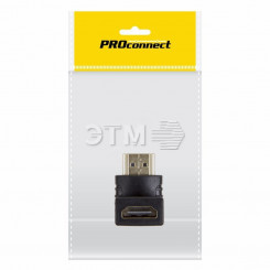 Переходник HDMI , гнездо HDMI - штекер HDMI, угловой,PROconnect (etm17-6805-7)