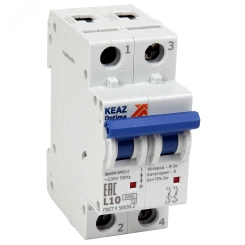 Выключатель автоматический двухполюсный 2А K 6кА AC OptiDin BM63-2K2-УХЛ3 (260635)