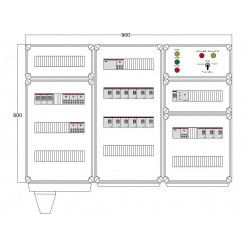 Щит управления электрообогревом DEVIBOX HR 15x2800 D316 (в комплекте с терморегулятором и датчиком температуры) (DBR093)