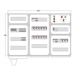 Щит управления электрообогревом DEVIBOX HR 15x2800 D316 (в комплекте с терморегулятором и датчиком температуры) (DBR093)