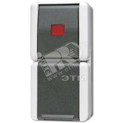 Комбинация - розетка и контрольный выключатель для накладного монтажа IP44 (876KOW) Комбинация - розетка и контрольный выключатель для накладного монтажа IP44 (876KOW)