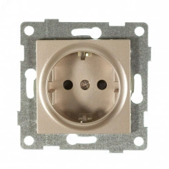 Ugra Розетка одинарная, с боковым заземляющим контактом, с защитой от проникновения, скрытая установка, 16А, 250В. шампань (С11Р4-027) Ugra Розетка одинарная, с боковым заземляющим контактом, с защитой от проникновения, скрытая установка, 16А, 250В. шампань (С11Р4-027)