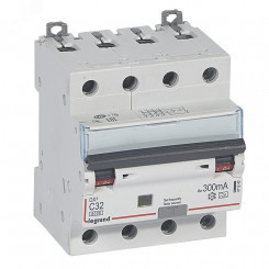 Выключатель автоматический дифференциального тока DX3 4П C32А 300MА-А