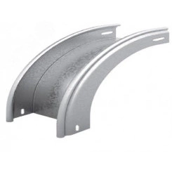 Угол внешний плавный 90 град. к лотку 300х100, толщ. 0,7 мм, Сендзимир цинк