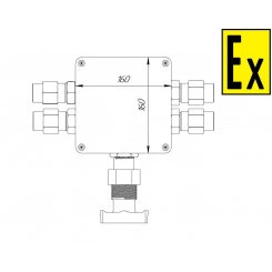 Коробка коммутационная взрывозащищенная для греющего кабеля КВМК ГК 202