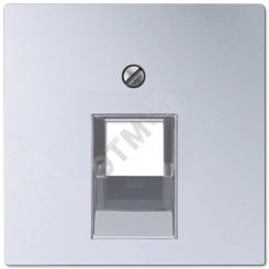 Накладка 1-ой телефонной/компютерной розетки  IAE/UAE (1 x 8-пол.)   Серия A500  Материал- дуропласт  Цвет- алюминий