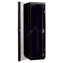Шкаф телекоммуникационный напольный 47U (600х600) дверь стекло цвет чёрный