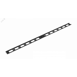 Органайзер кабельный вертикальный, 42U, для шкафов серий TFI-R, Ш75хВ1798хГ20мм, металлический, с крепежом, цвет черный