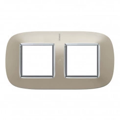 Axolute Накладки декоративные в форме эллипса глянцевые/светлый титан на 2+2 модуля