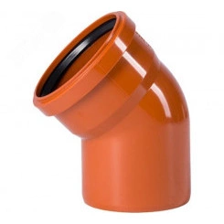 Отвод наружной канализации 110х45 град. Отвод наружной канализации 110х45 град.