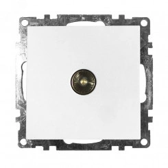 Розетка телевизионная, 75 Ом, 5-862МГц, серия Катрин, белый, Stekker