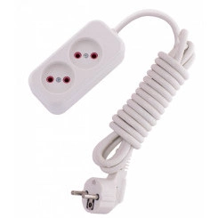 Удлинитель без заземления 2 входа 3 метра