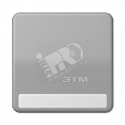 Клавиша для выключателя и кнопки с полем для надписи серая Клавиша для выключателя и кнопки с полем для надписи серая