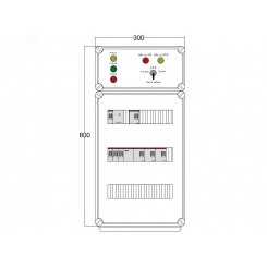 Щит управления электрообогревом DEVIBOX HR 4x1700 D330 (в комплекте с терморегулятором и датчиком температуры)