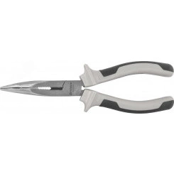 Длинногубцы изогнутые 45° с двухкомпонентными рукоятками, 160 мм