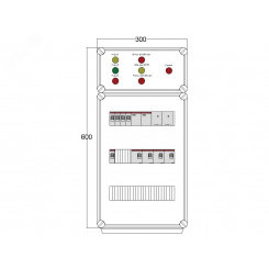 Щит управления электрообогревом DEVIBOX FHR 2x1700 D330 (в комплекте с терморегулятором и датчиком температуры)