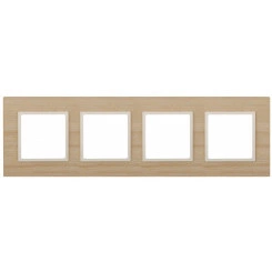 Рамка на 4 поста, дерево, Эра Elegance, клён+сл.кость, 14-5304-11 Рамка на 4 поста, дерево, Эра Elegance, клён+сл.кость, 14-5304-11